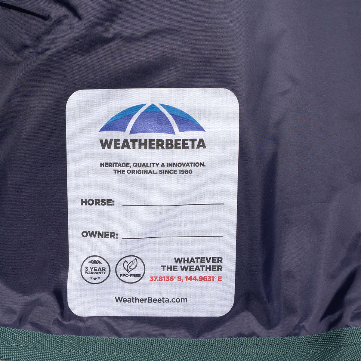 WeatherBeeta ComFiTec Plus Dynamic Turnout Detach-A-Neck 100g Navy/Forest Green