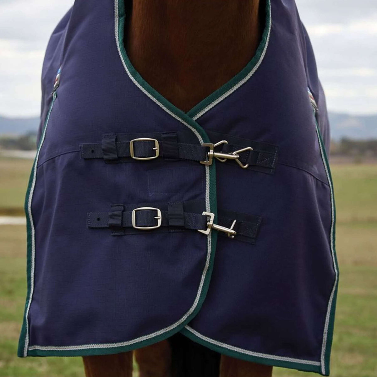 WeatherBeeta ComFiTec Plus Dynamic Turnout High Neck 100g Navy/Forest Green