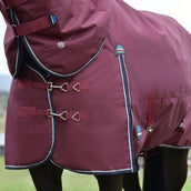 WeatherBeeta ComFiTec Essential Turnout Detach-A-Neck 50g Burgundy/Navy