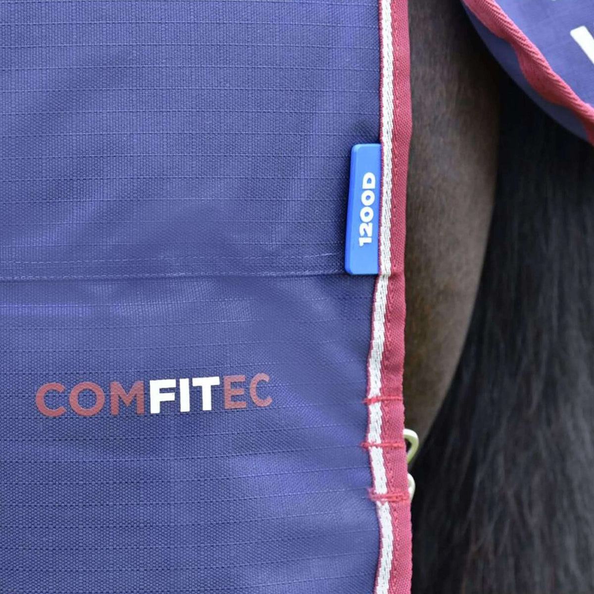 WeatherBeeta ComFiTec Essential Turnout Detach-A-Neck 50g Navy/Burgundy