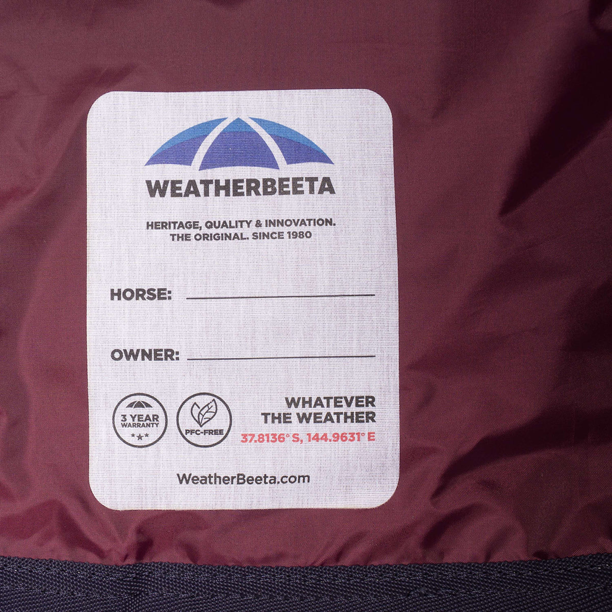 WeatherBeeta ComFiTec Essential Turnout Combo 50g Burgundy/Navy