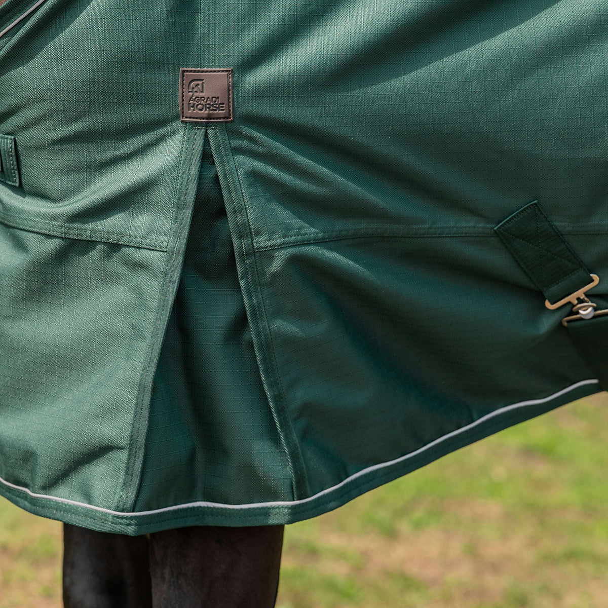 Agradi Horse Outdoordeken 1200D 50gr Reflecterende Bies Groen