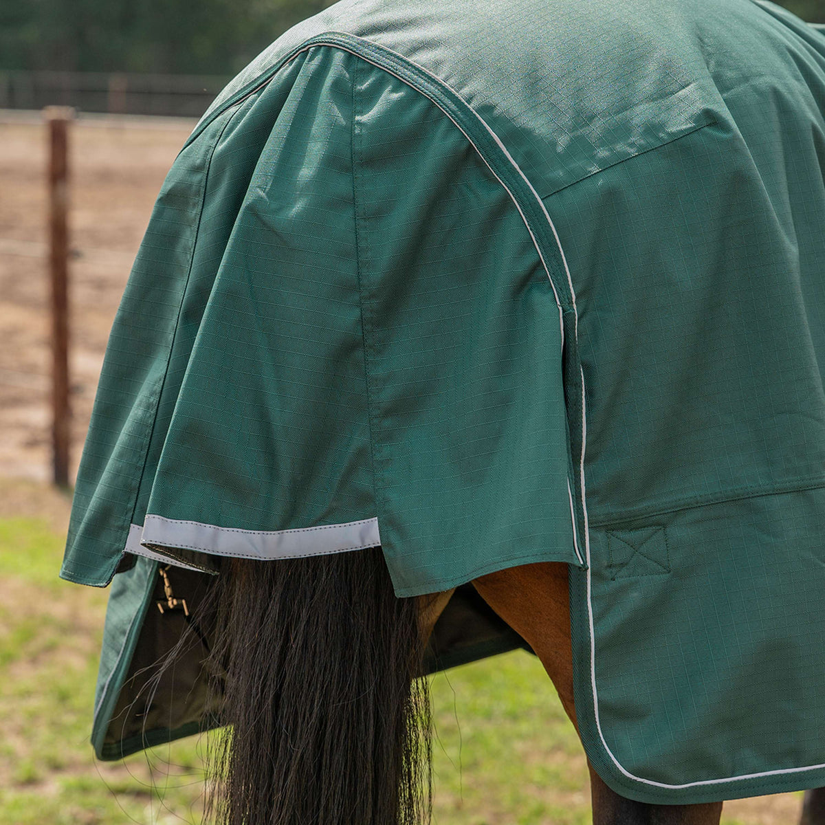 Agradi Horse Outdoordeken 1200D 50gr Reflecterende Bies Groen