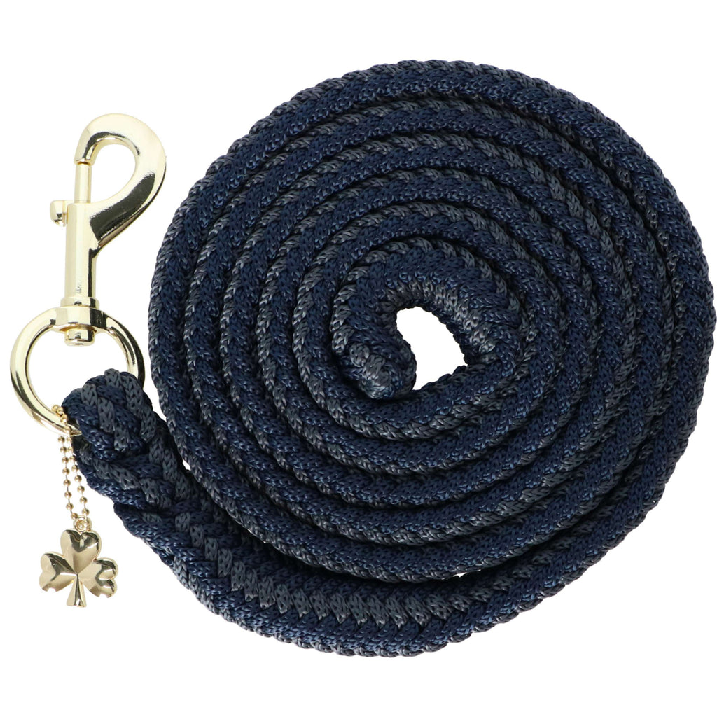 Bucas Halstertouw Show-Line met Musketonhaak Navy/Grijs