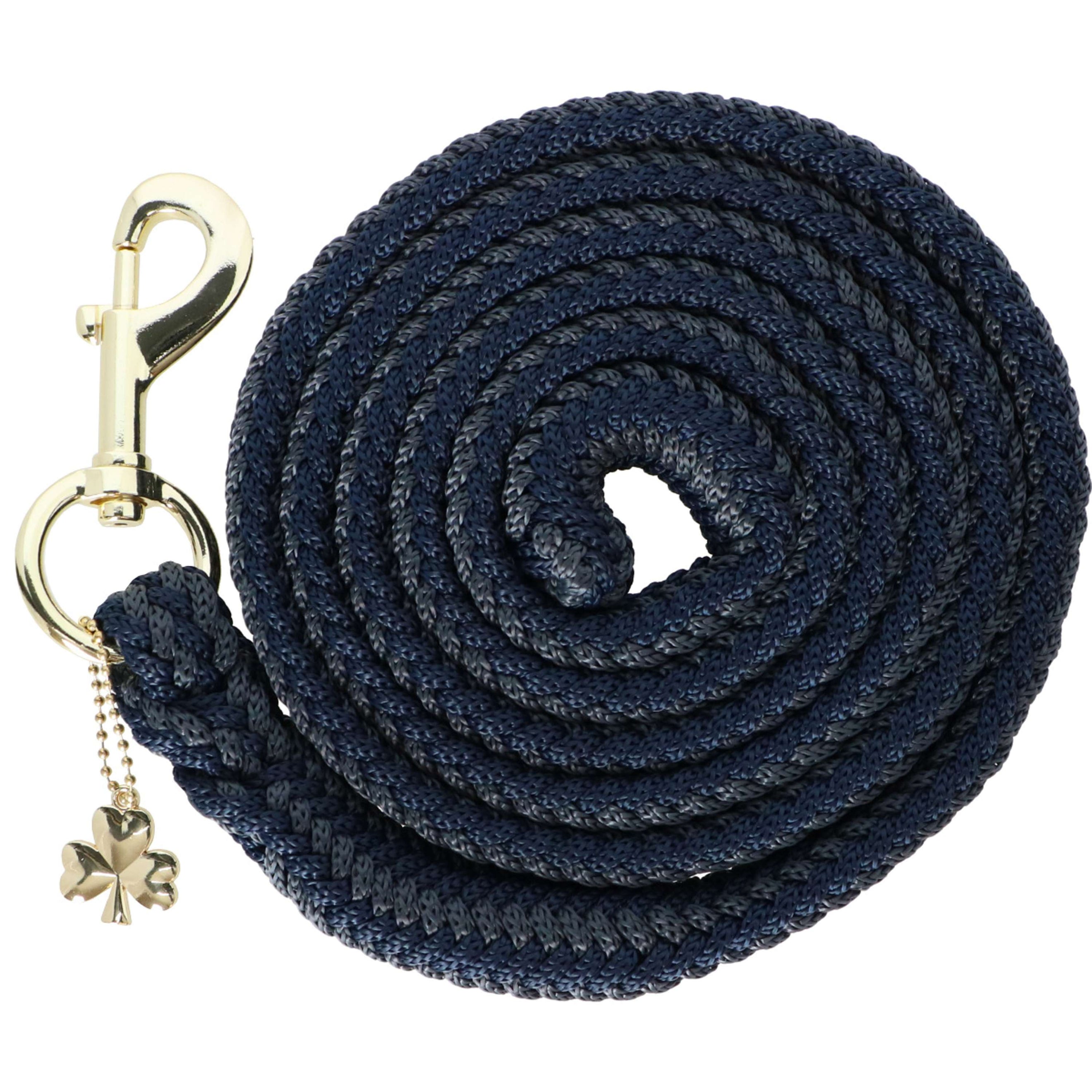 Bucas Halstertouw Show-Line met Musketonhaak Navy/Grijs