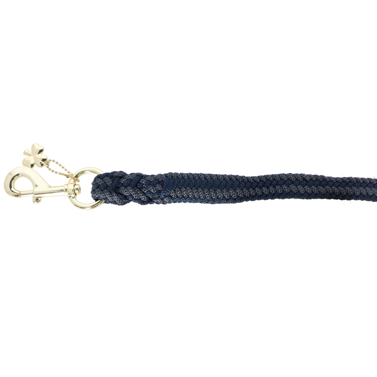 Bucas Halstertouw Show-Line met Musketonhaak Navy/Grijs
