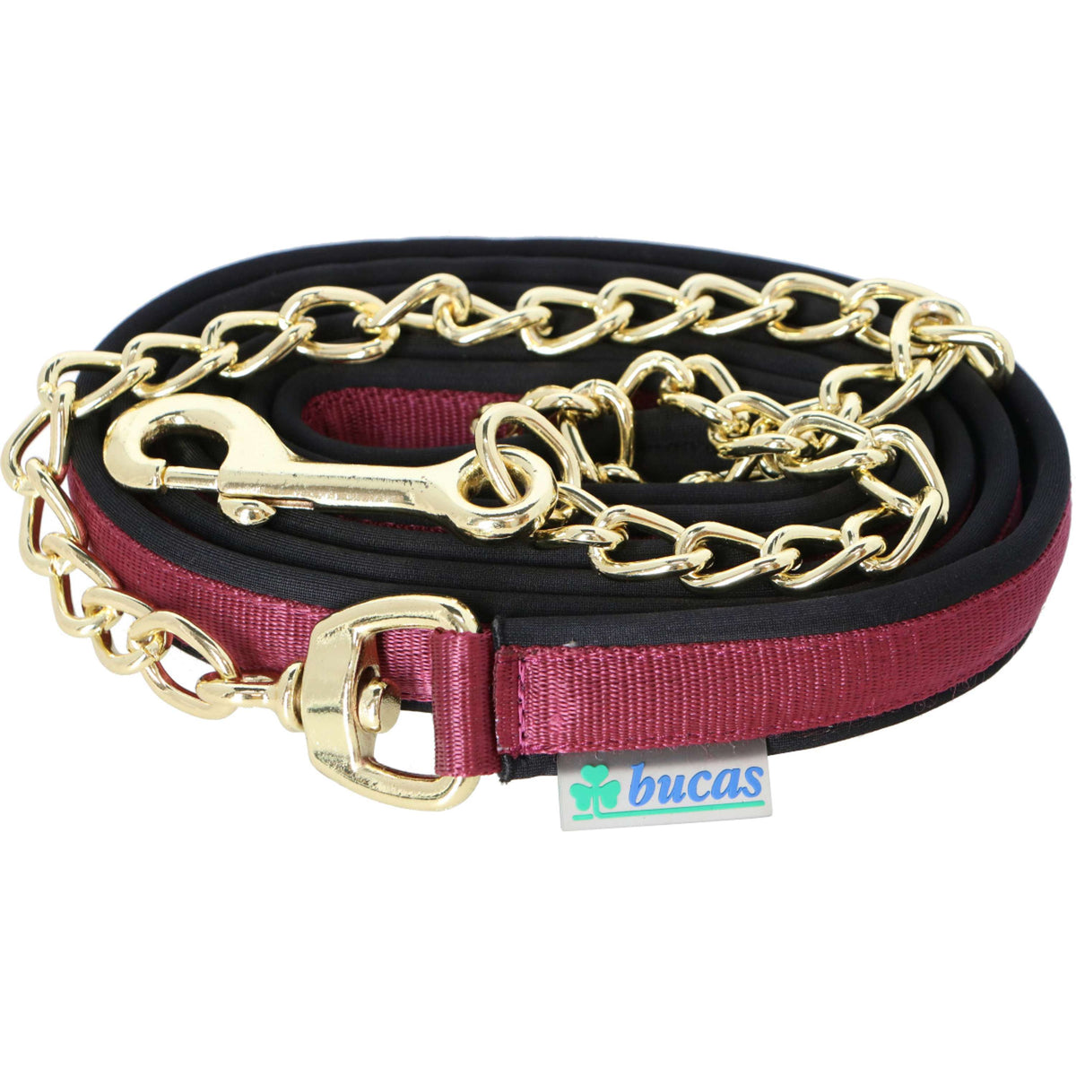 Bucas Hengstenketting Show-Line  Burgundy/Zwart