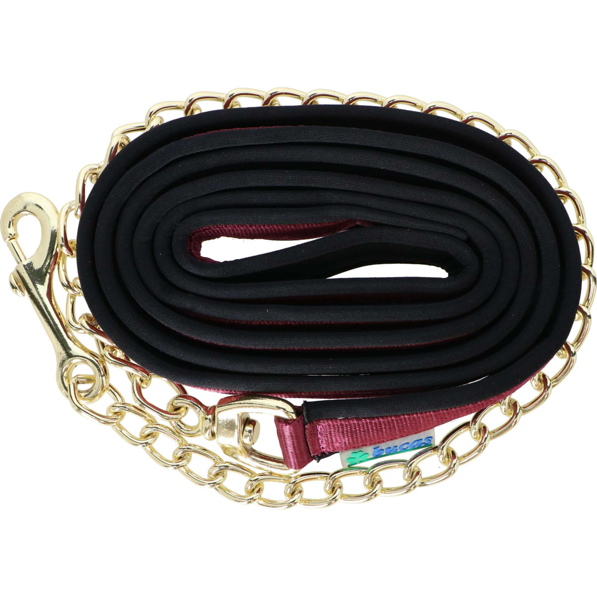 Bucas Hengstenketting Show-Line  Burgundy/Zwart
