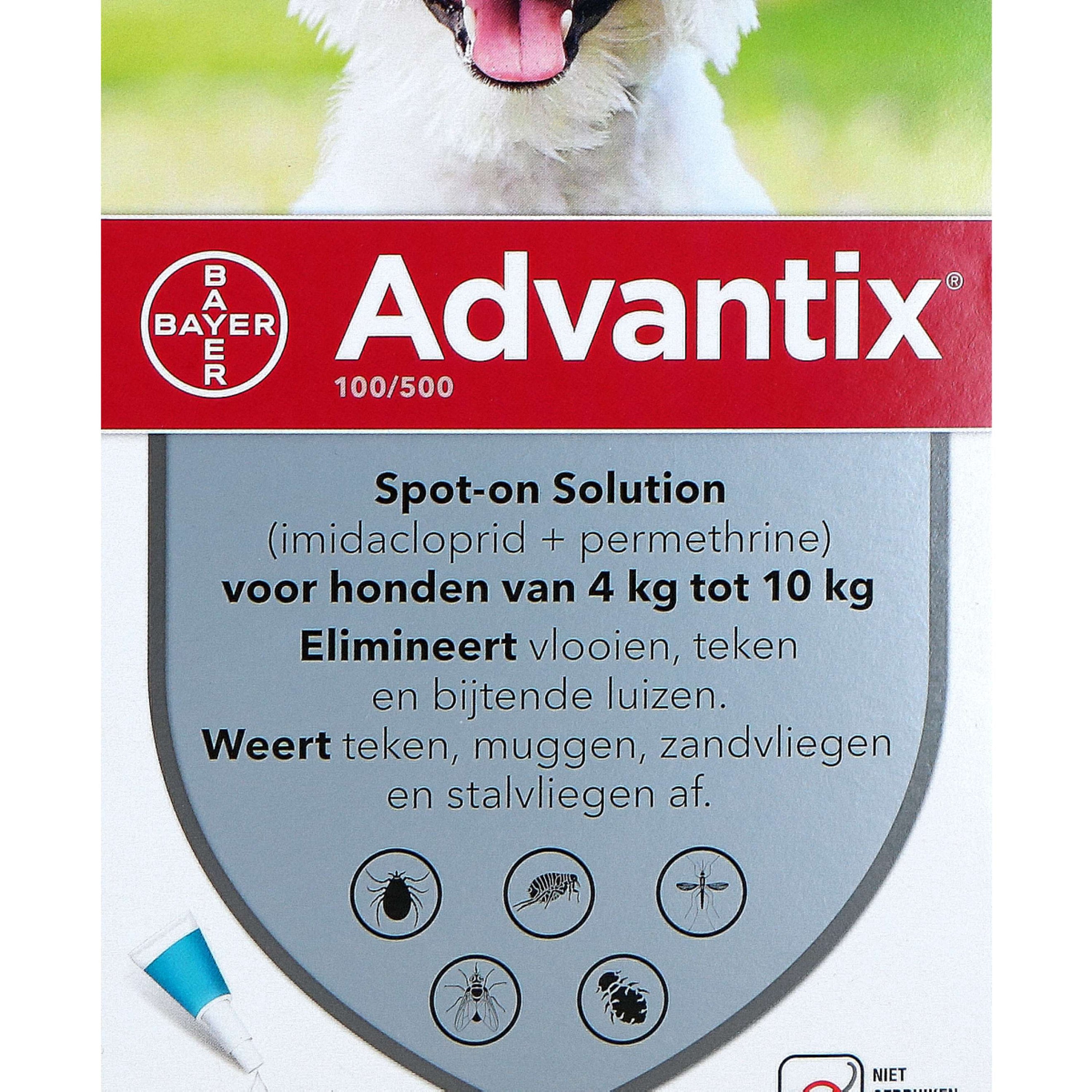Advantix 100/500 Spot-On Hond 4-10kg Advantix 100/500 Spot-On Hond 4-10kg