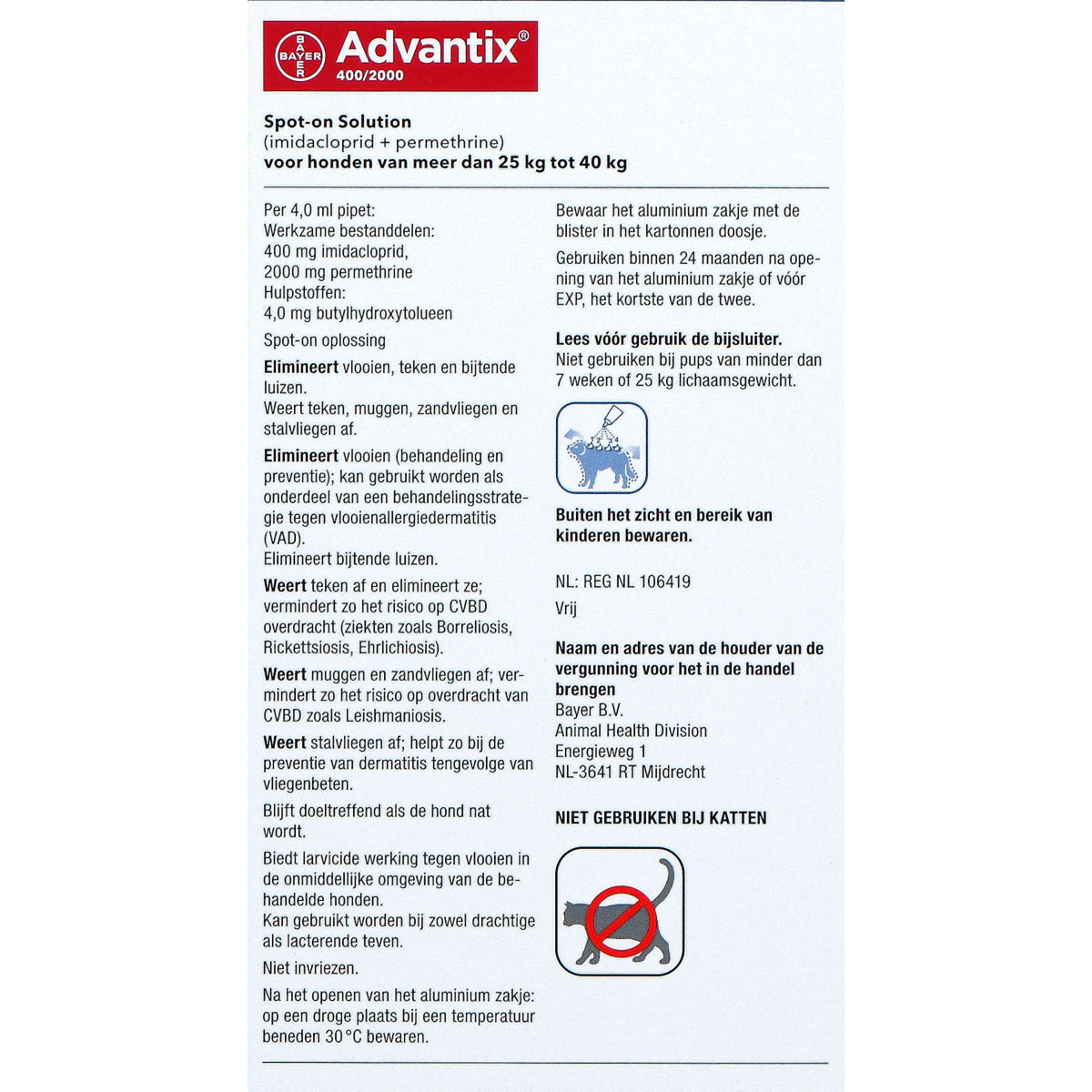 Advantix 400/2000 Spot-On Hond 25-40kg