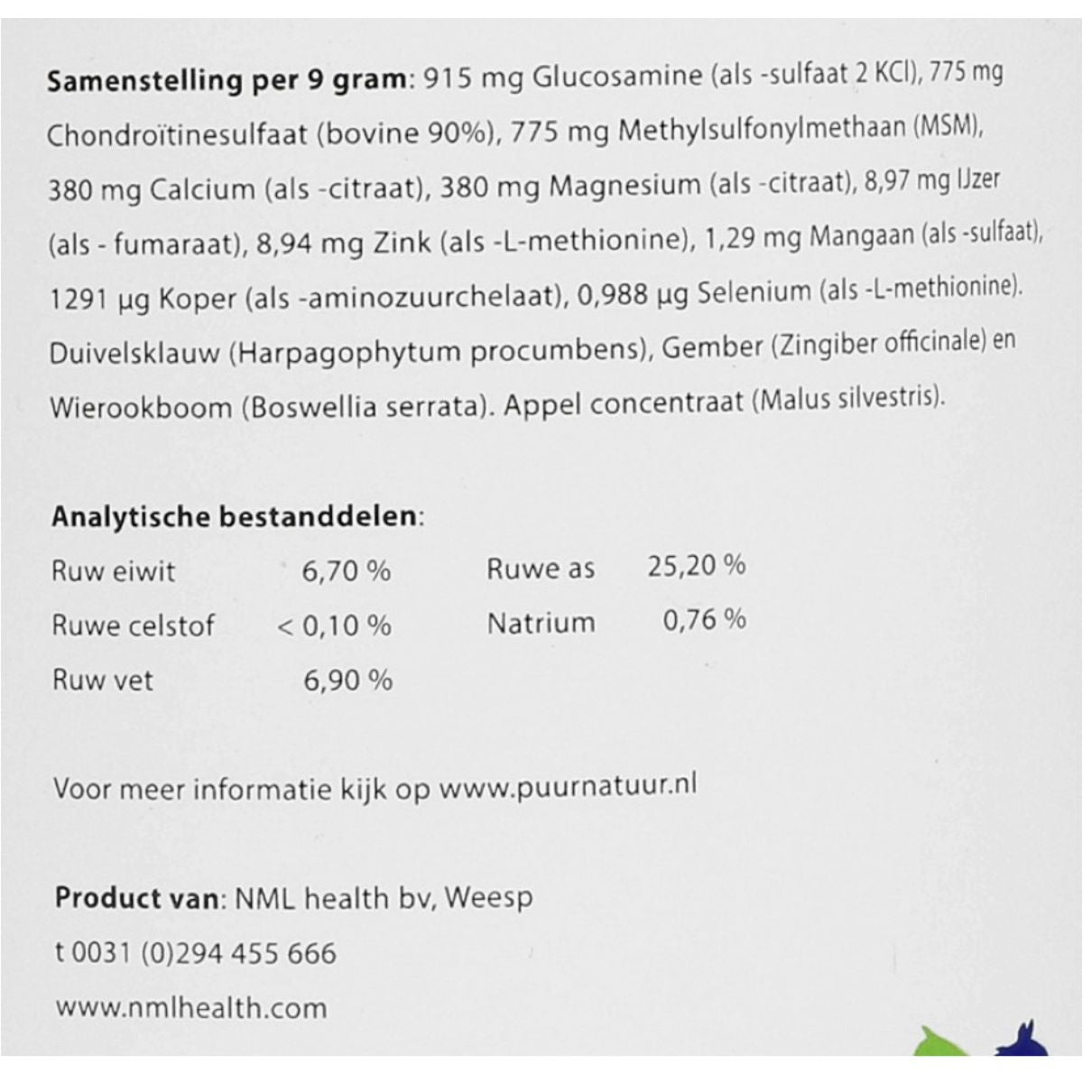 PUUR Glucosamine Compleet / Extra Paard/Pony