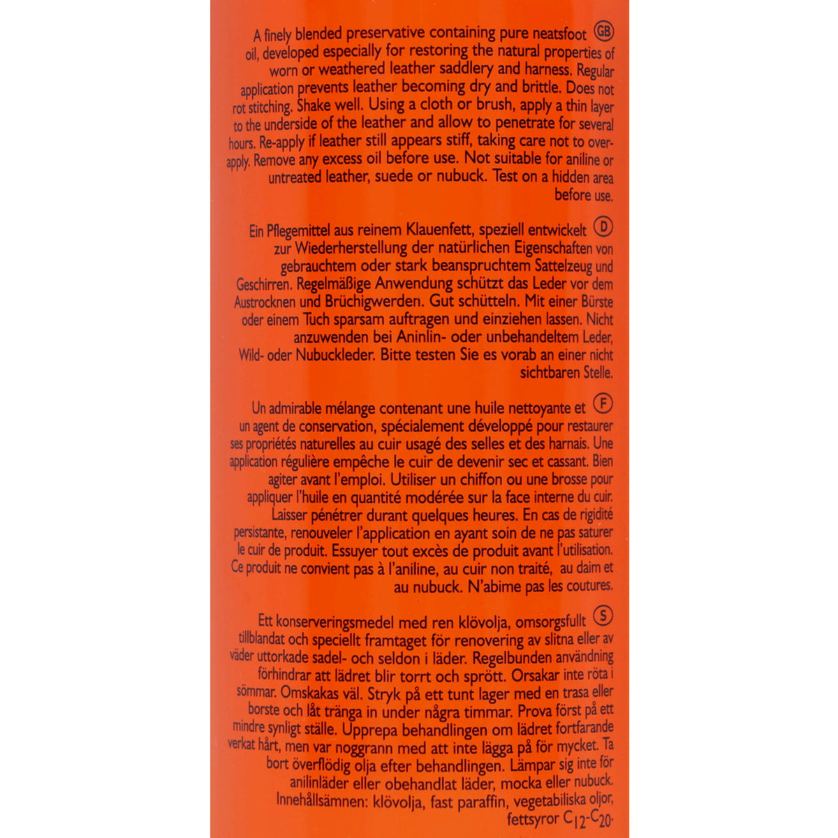 Carr & Day & Martin Leerolie V&p Neatsfood Compound