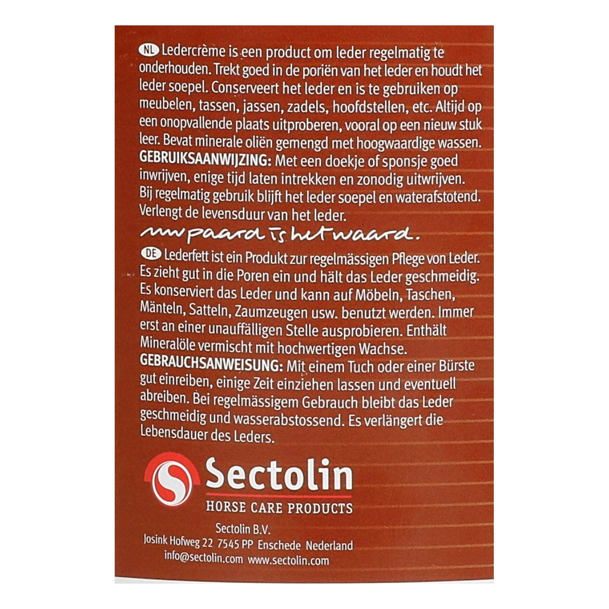 Sectolin Ledercreme Blank