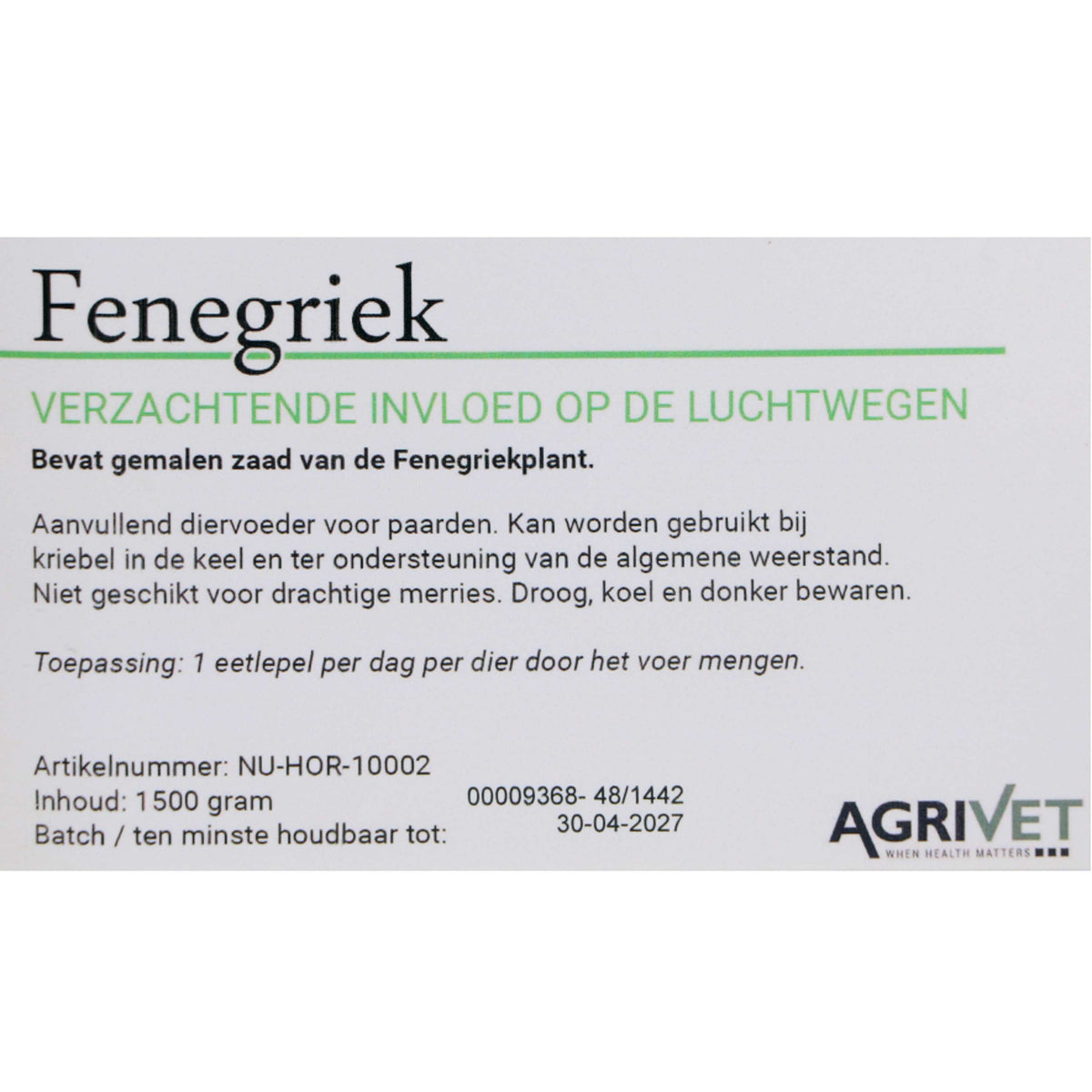 Agrivet Fenegriek