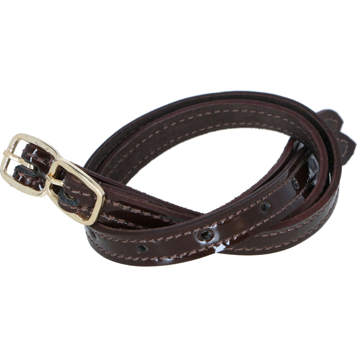 HORKA Sporenriempjes Lak per Paar Bruin/Goud