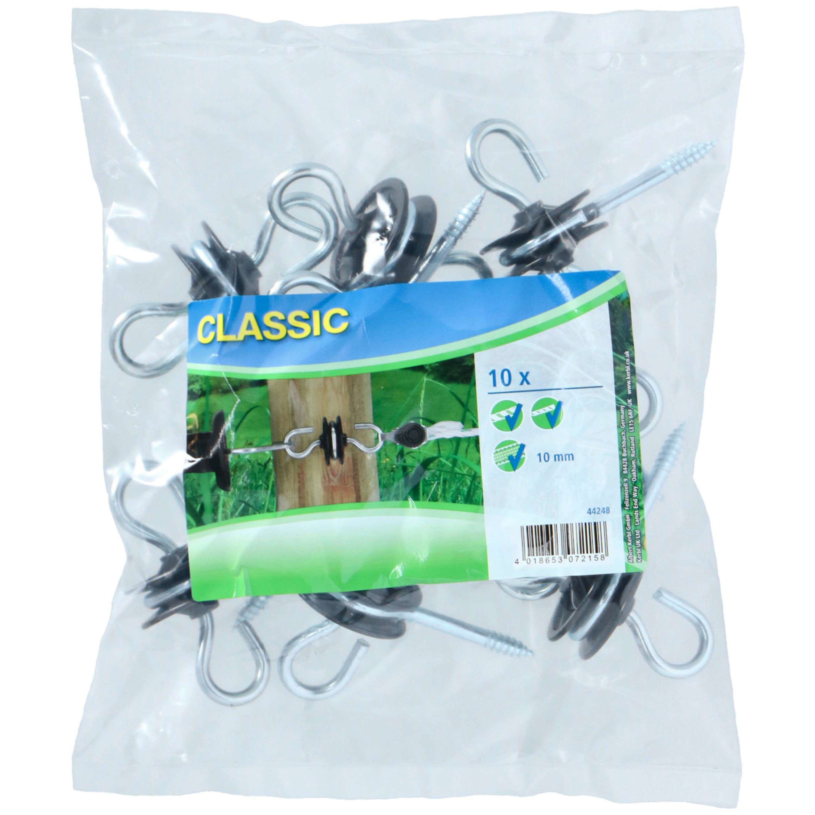 Ako Poortgreep Insulator Gegalvaniseerd 2 Haken 10 Stuks