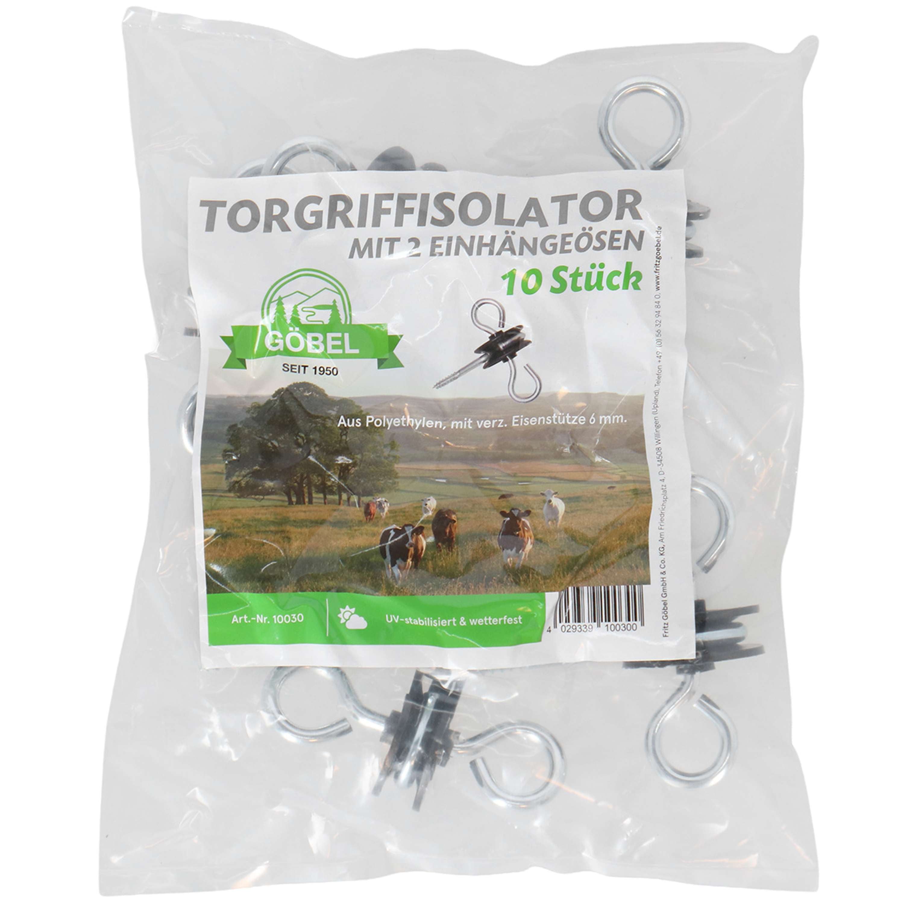 Agradi Power Poortgreep Insulator Gegalvaniseerd 2 Haken 10 Stuks