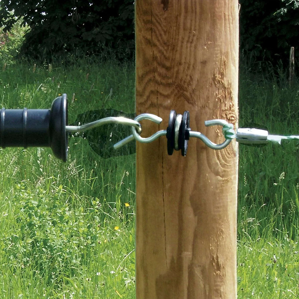 Agradi Power Poortgreep Insulator Gegalvaniseerd 2 Haken 10 Stuks