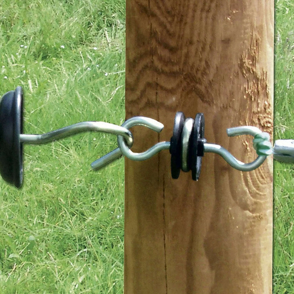 Agradi Power Poortgreep Insulator Gegalvaniseerd 2 Haken 10 Stuks