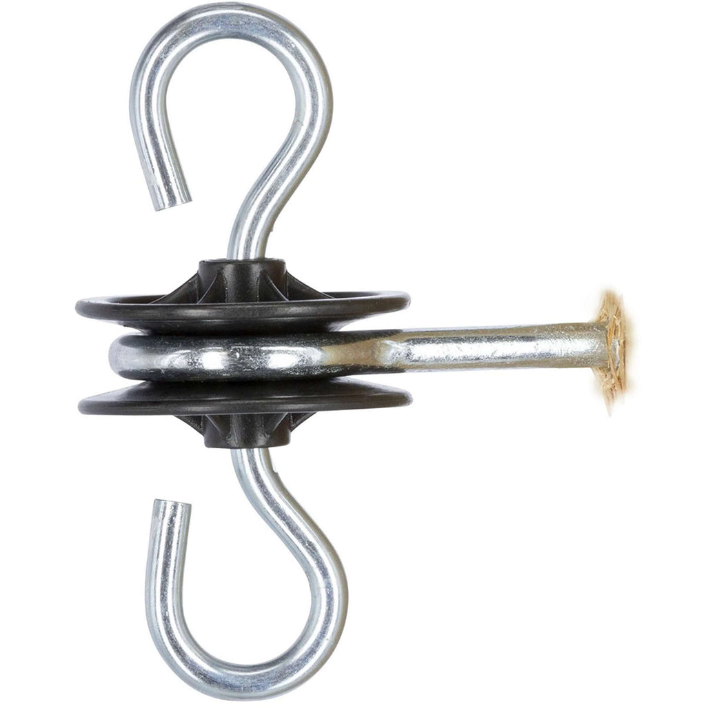Agradi Power Poortgreep Insulator Gegalvaniseerd 2 Haken 10 Stuks