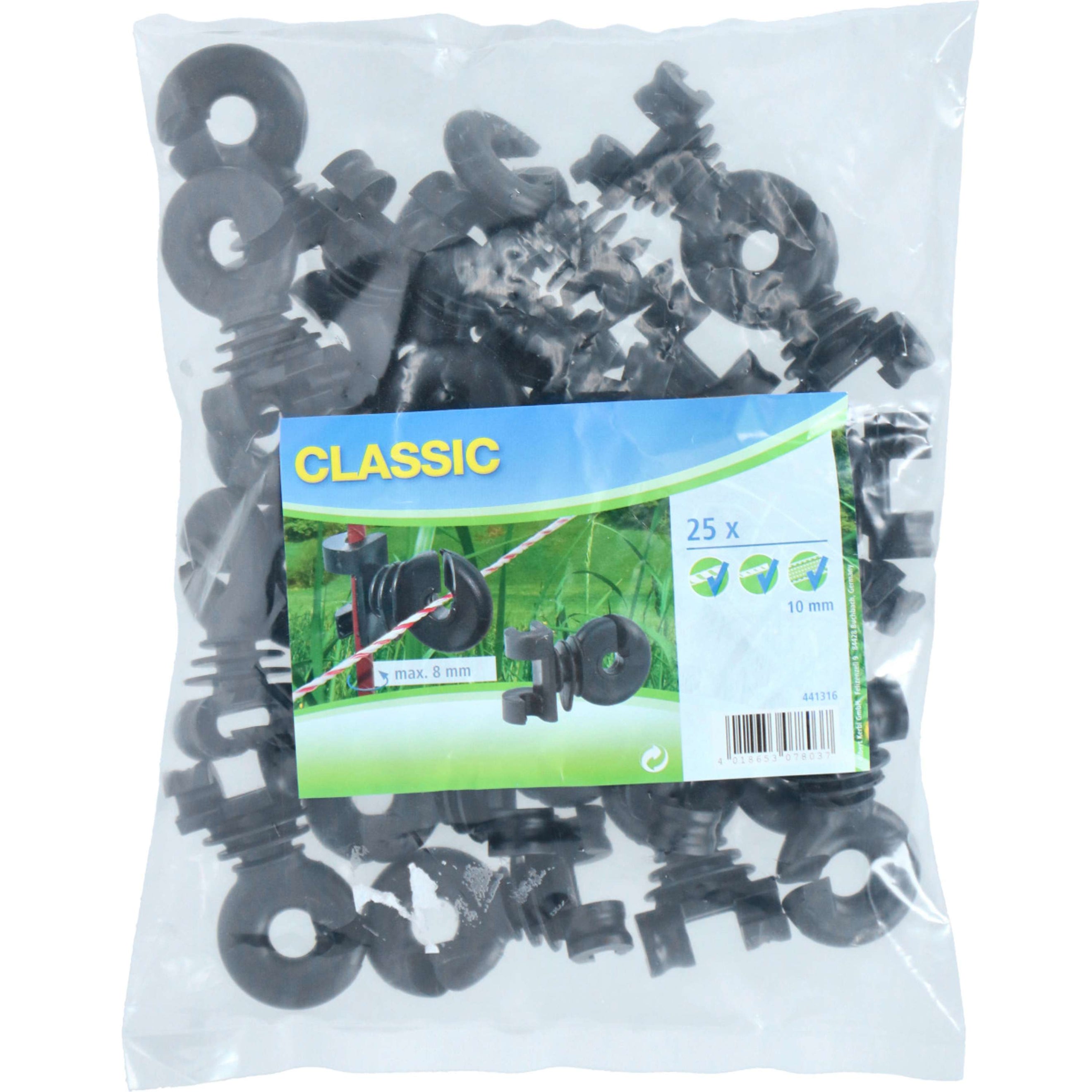 Ako Isolator voor Ronde Staalpaal 25 Stuks