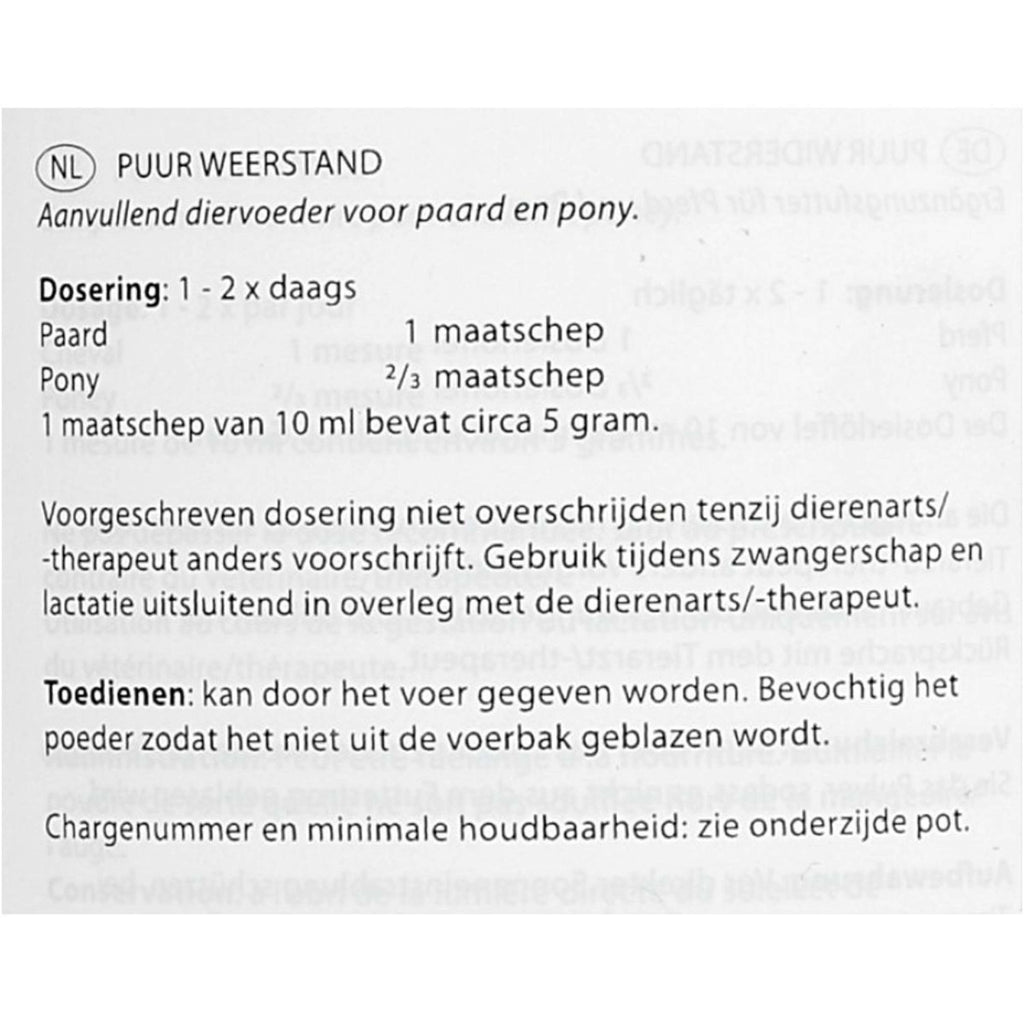 PUUR Resistentia / Weerstand Paard/Pony