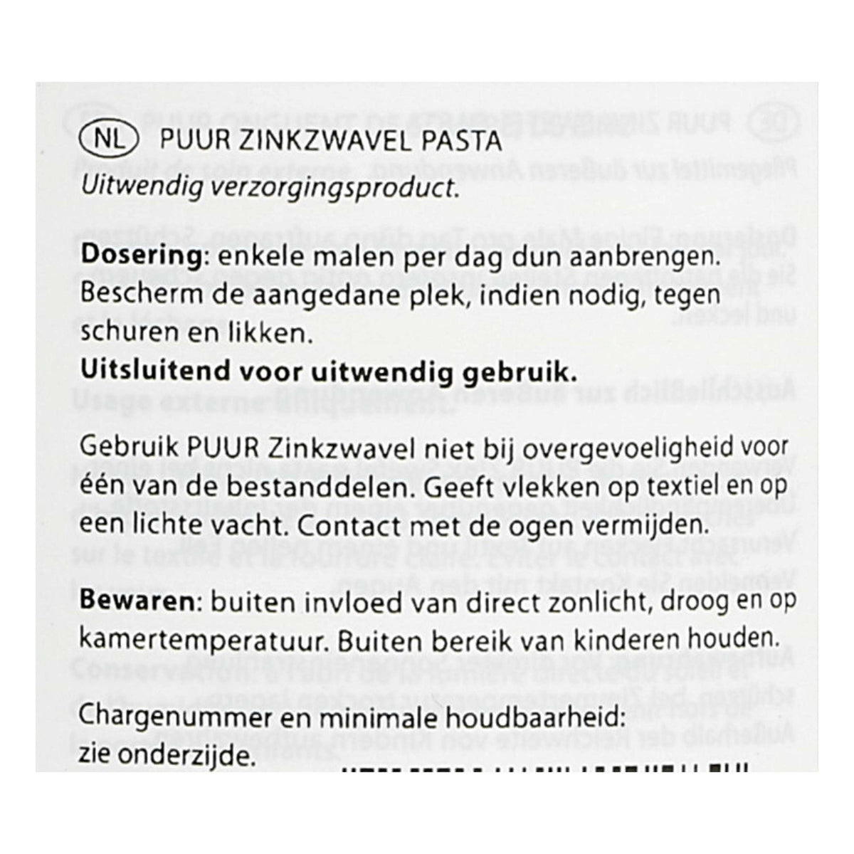 PUUR Zinc Sulphur Paste / Zinkzwavel Paard/Pony