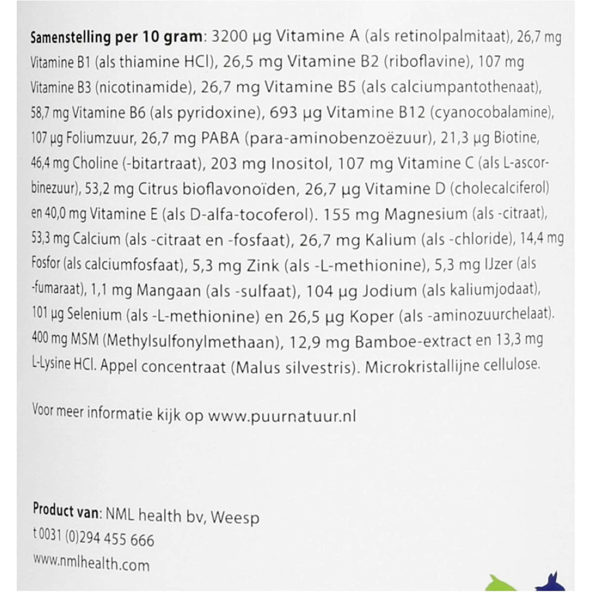 PUUR Vita-min / Vitaminen Mineralen Paard/Pony