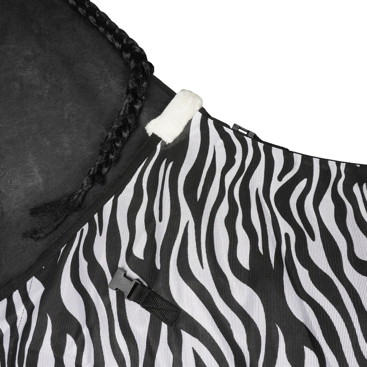 Harry's Horse Vliegendeken Zwart Losse Hals Zebra