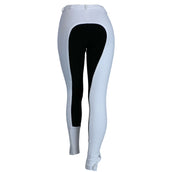 HKM Rijbroek Basic Belmtex Grip 3/4 Zitvlak Dames Wit/Zwart