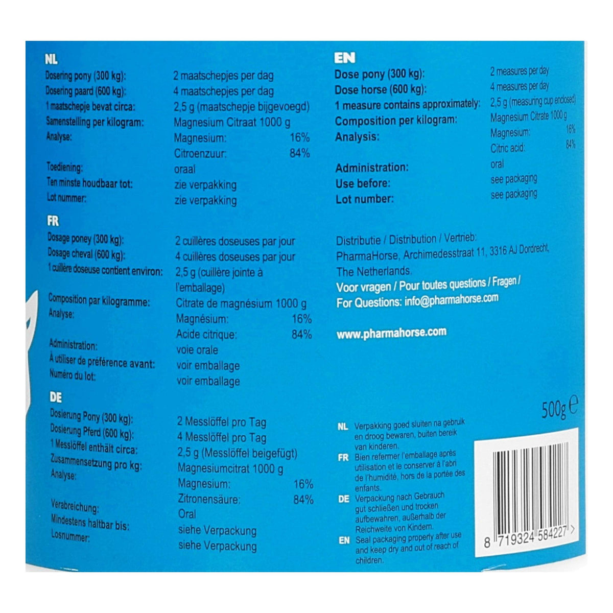 PharmaHorse Magnesium Citraat