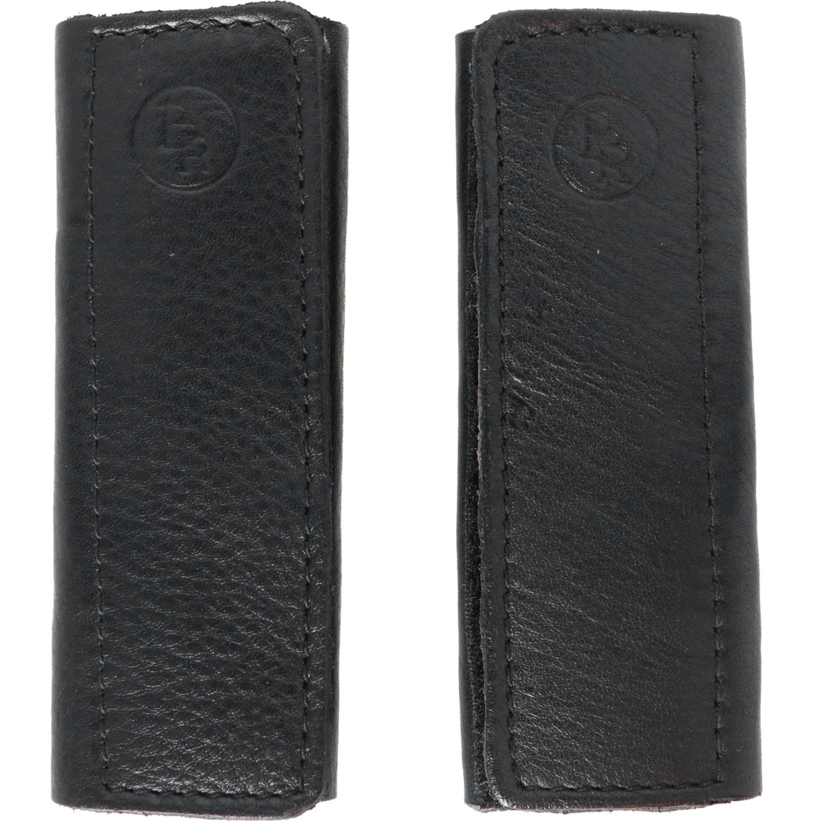 BR Beugelriemhoesjes Zacht Leer met Klittenband Zwart