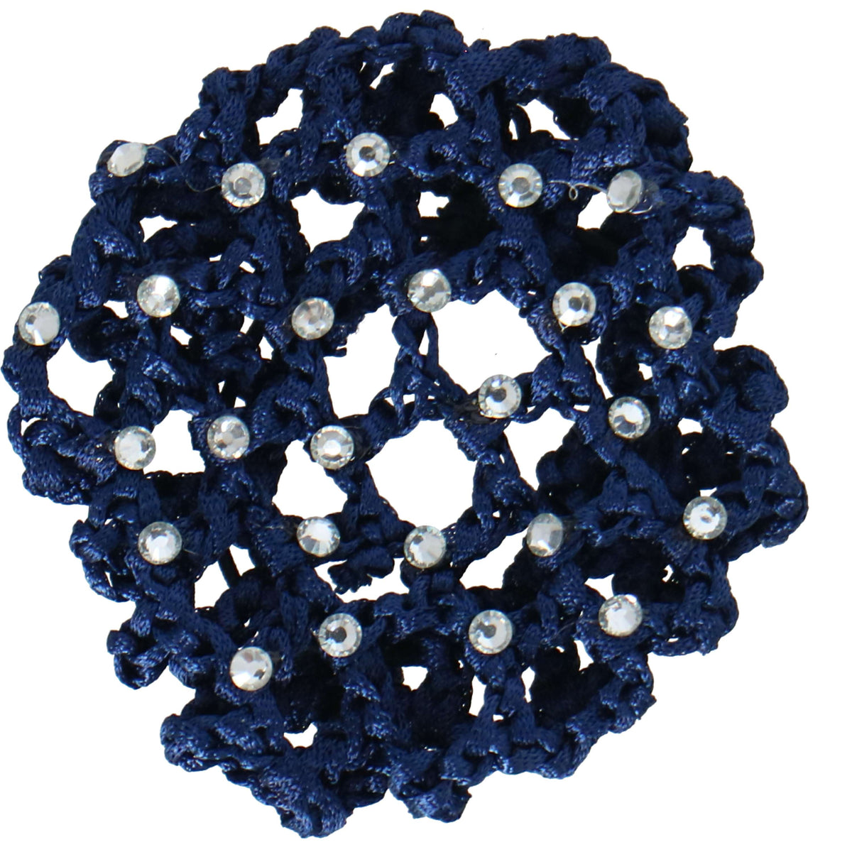 BR Knotnet met Grote Masen en Diamantstenen Blauw