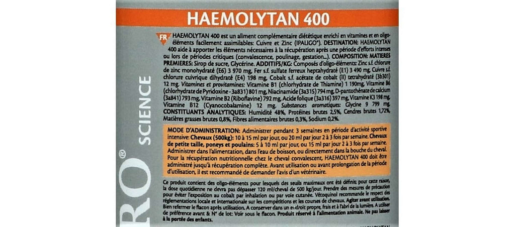 Equistro Haemolytan 400 Paard