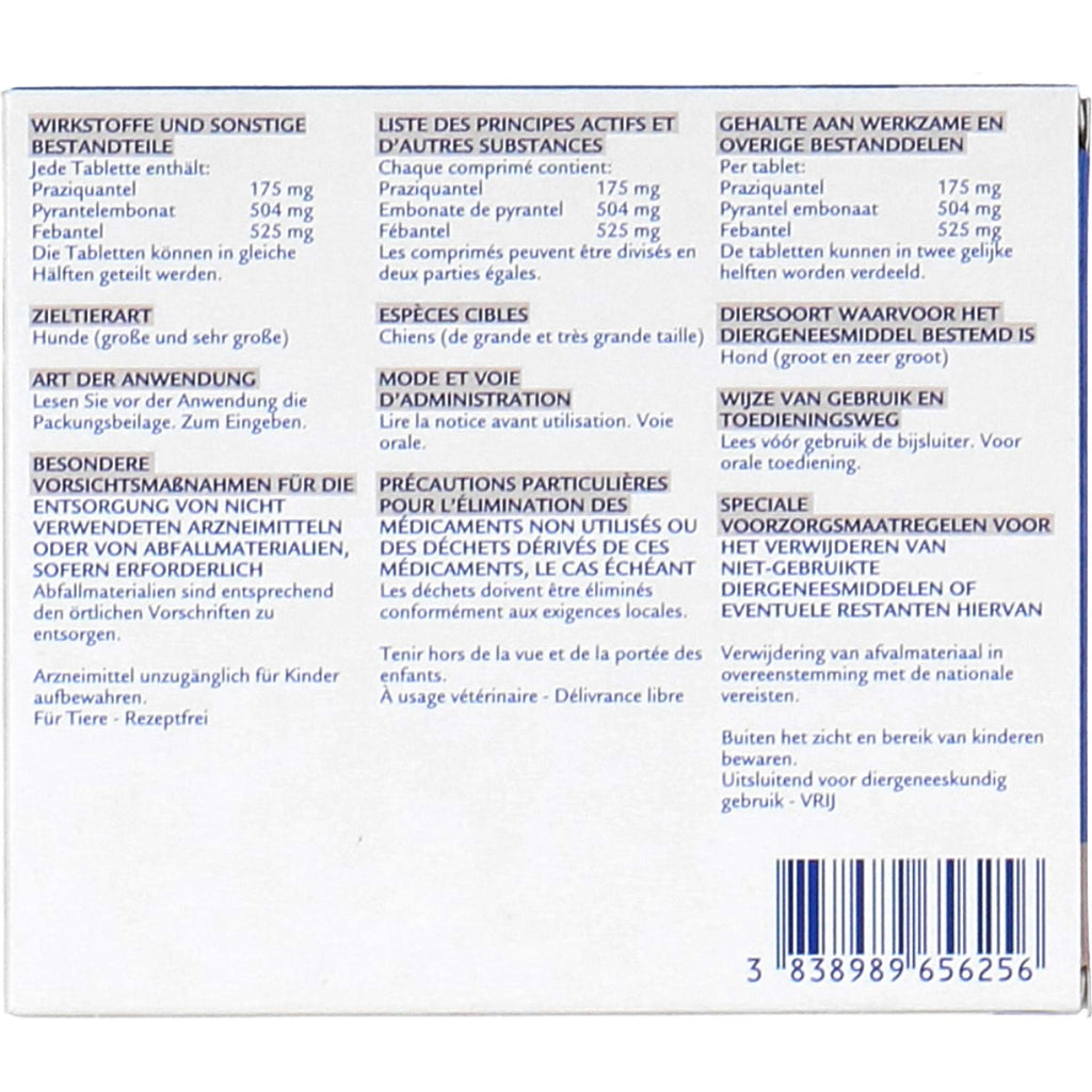 Virbac Endogard Plus XL Ontwormingstablet Hond