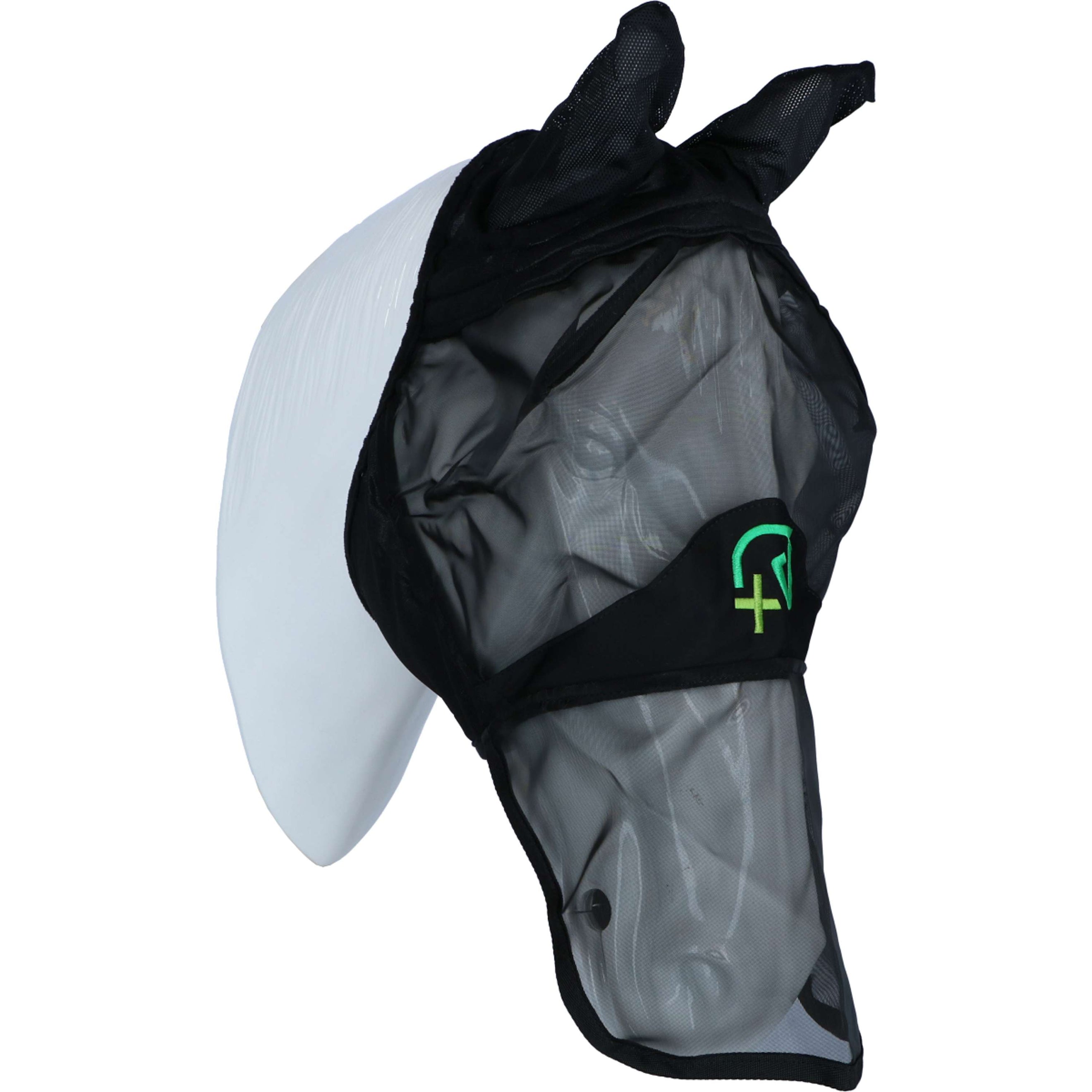 Agradi Horse Vliegenmasker Fine Mesh met Oren en Neus Zwart