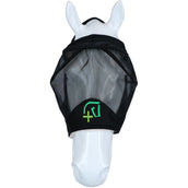 Agradi Horse Vliegenmasker Fine Mesh zonder Oren Zwart