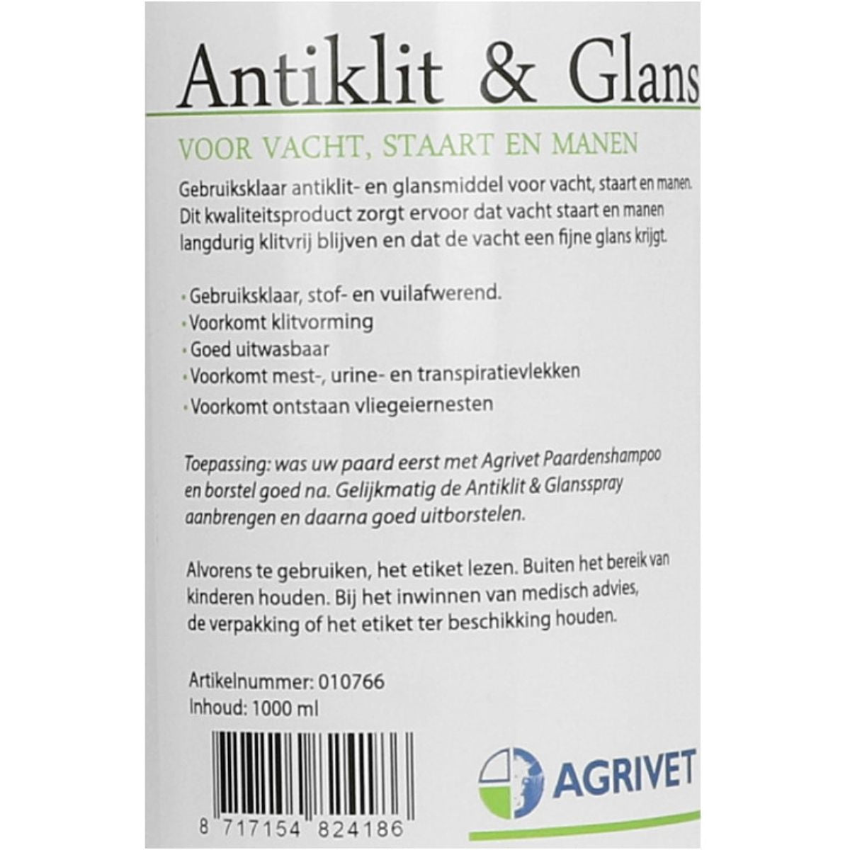 Agrivet Antiklit/Glansspray