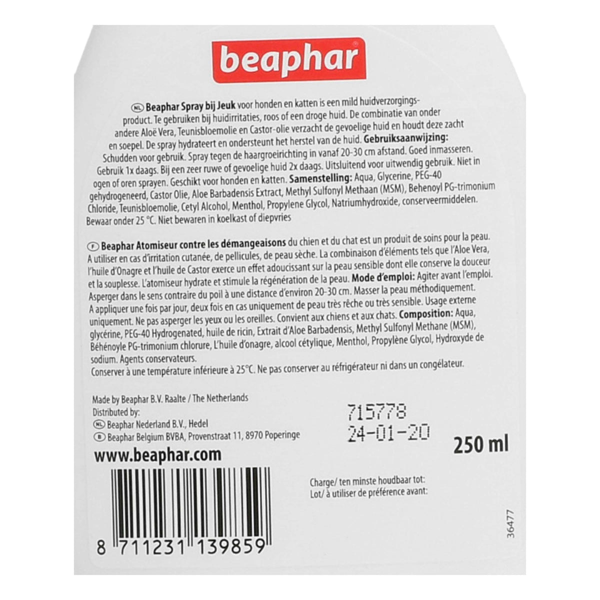 Beaphar Spray bij Jeuk