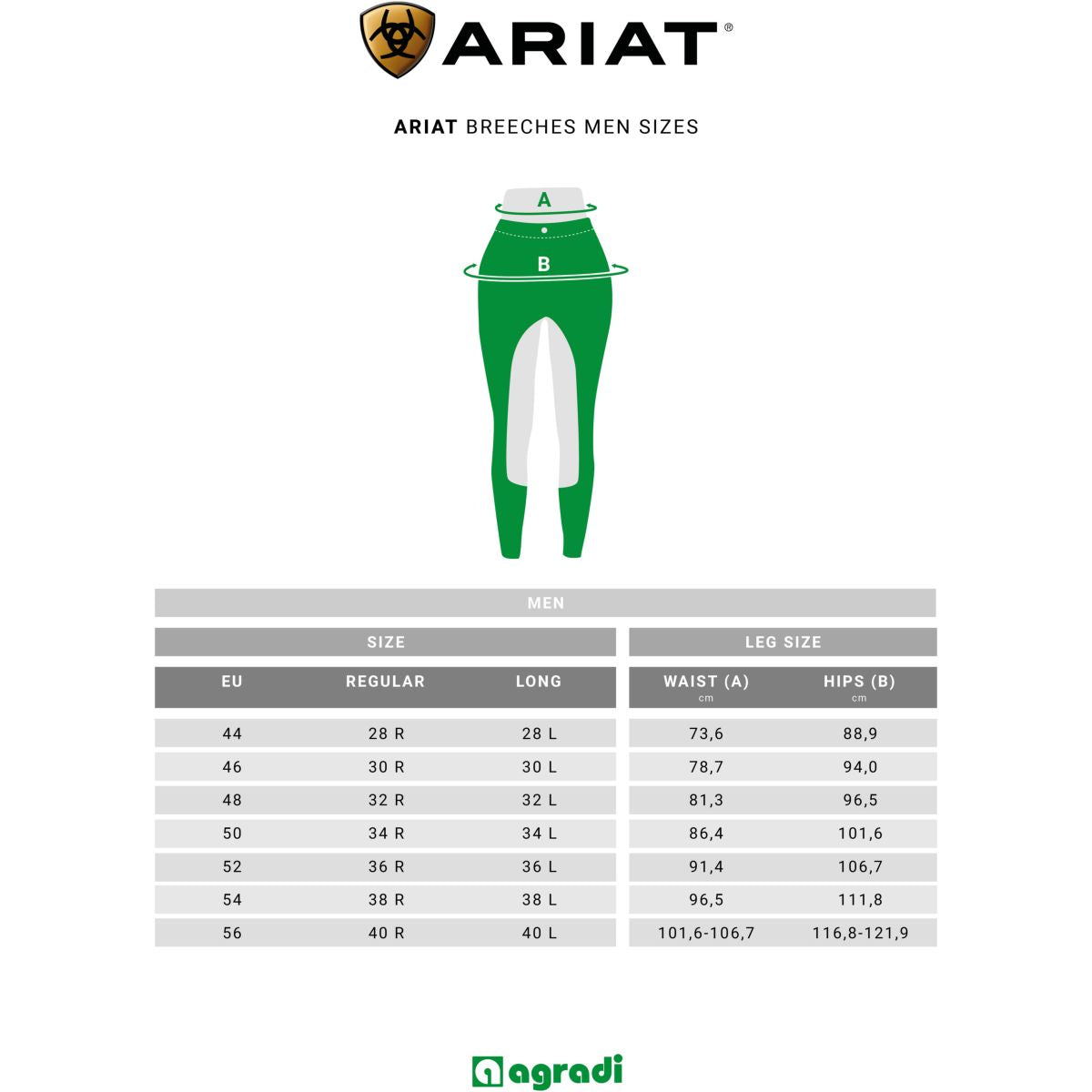 Ariat Rijbroek Tri Factor Grip Knee Patch Heren White