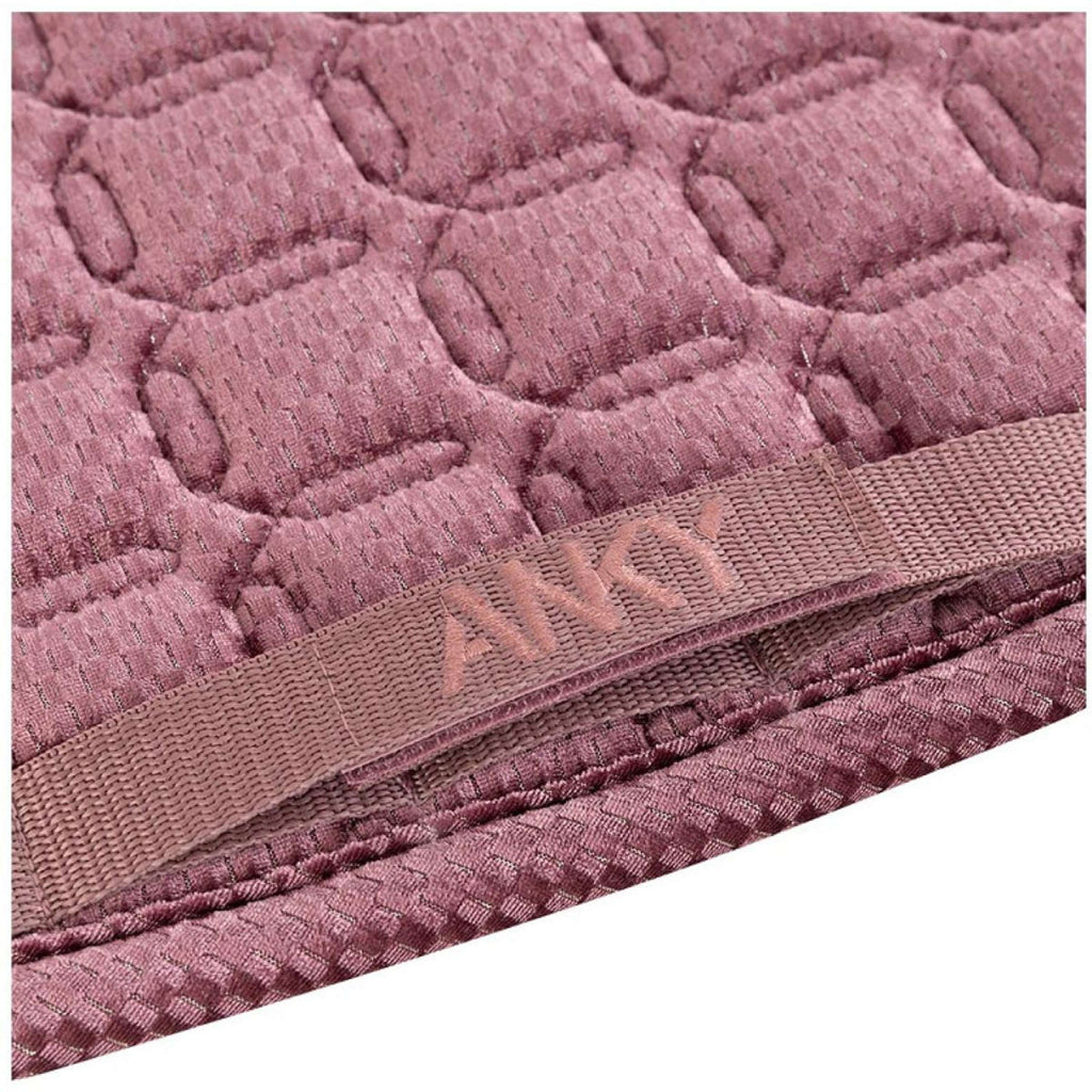 ANKY Zadeldekje Check Velvet XB25003 Dressuur Mellow Mauve