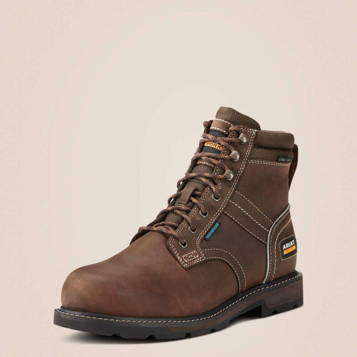 Ariat Outdoorschoenen Groundbreaker Lace Steel Toe Waterproof Heren Donkerbruin