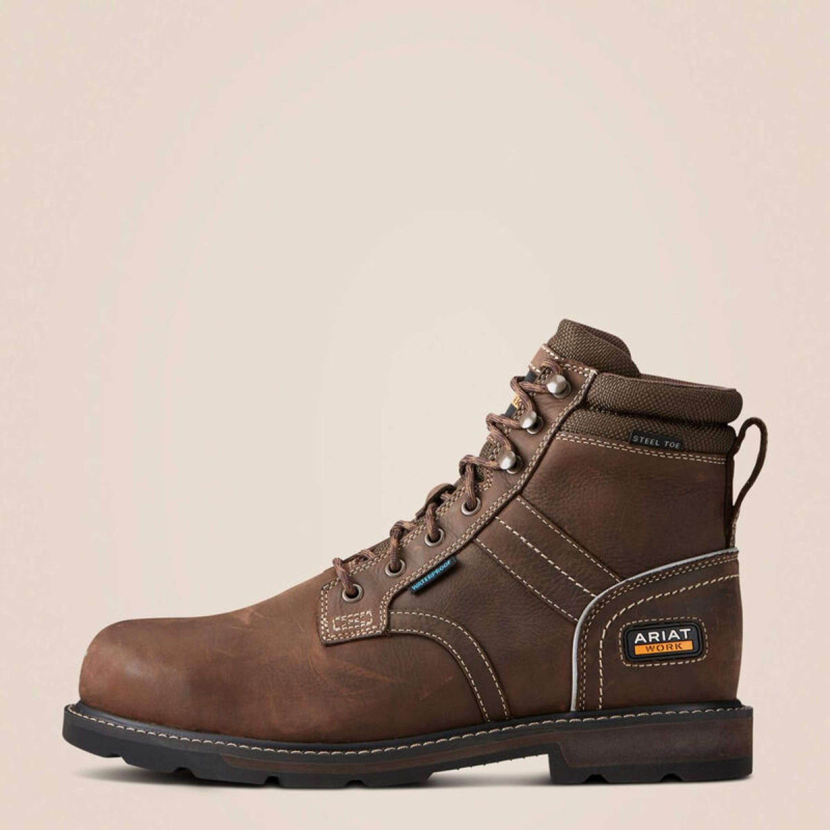 Ariat Outdoorschoenen Groundbreaker Lace Steel Toe Waterproof Heren Donkerbruin
