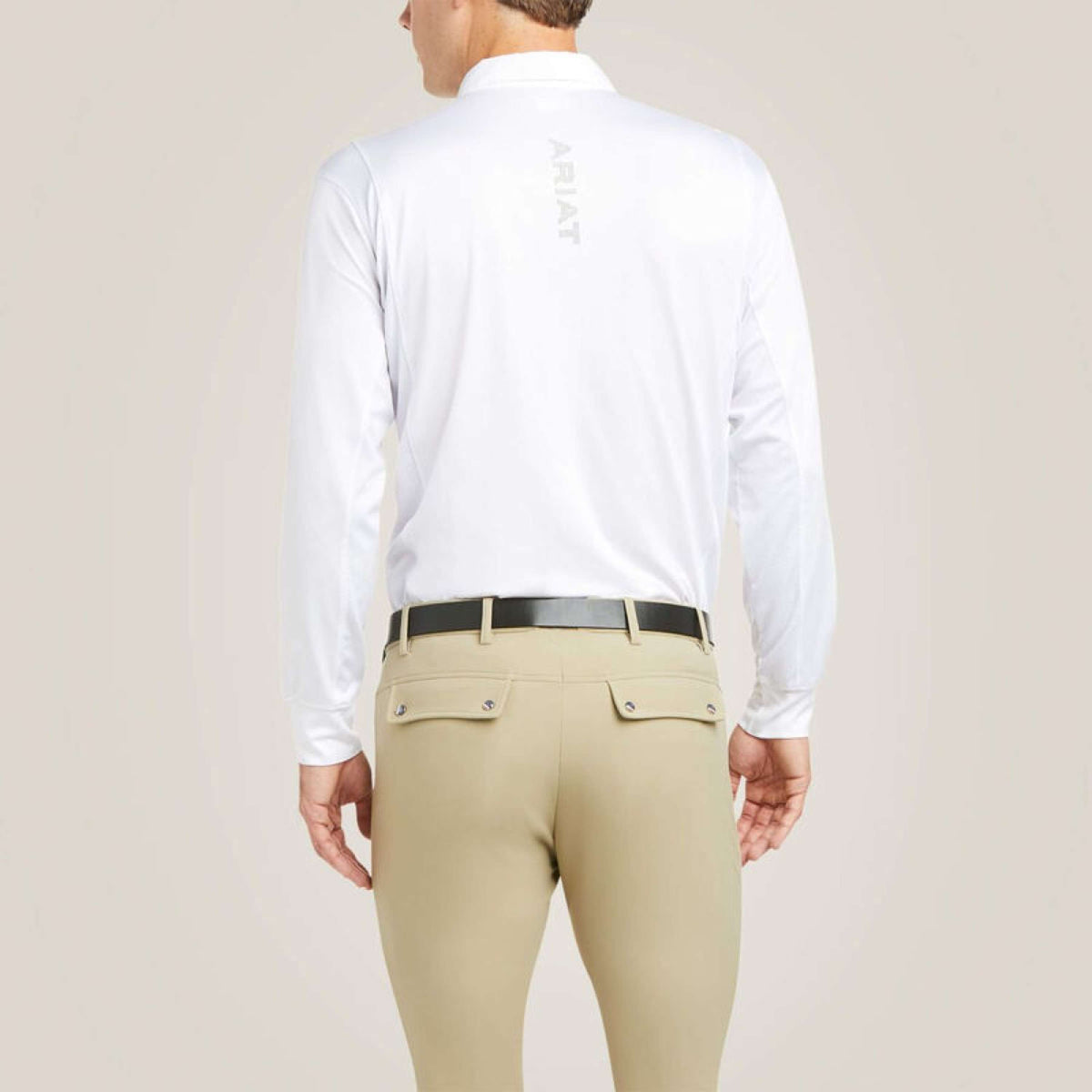 Ariat Wedstrijdshirt Tek Long Sleeve Heren Wit