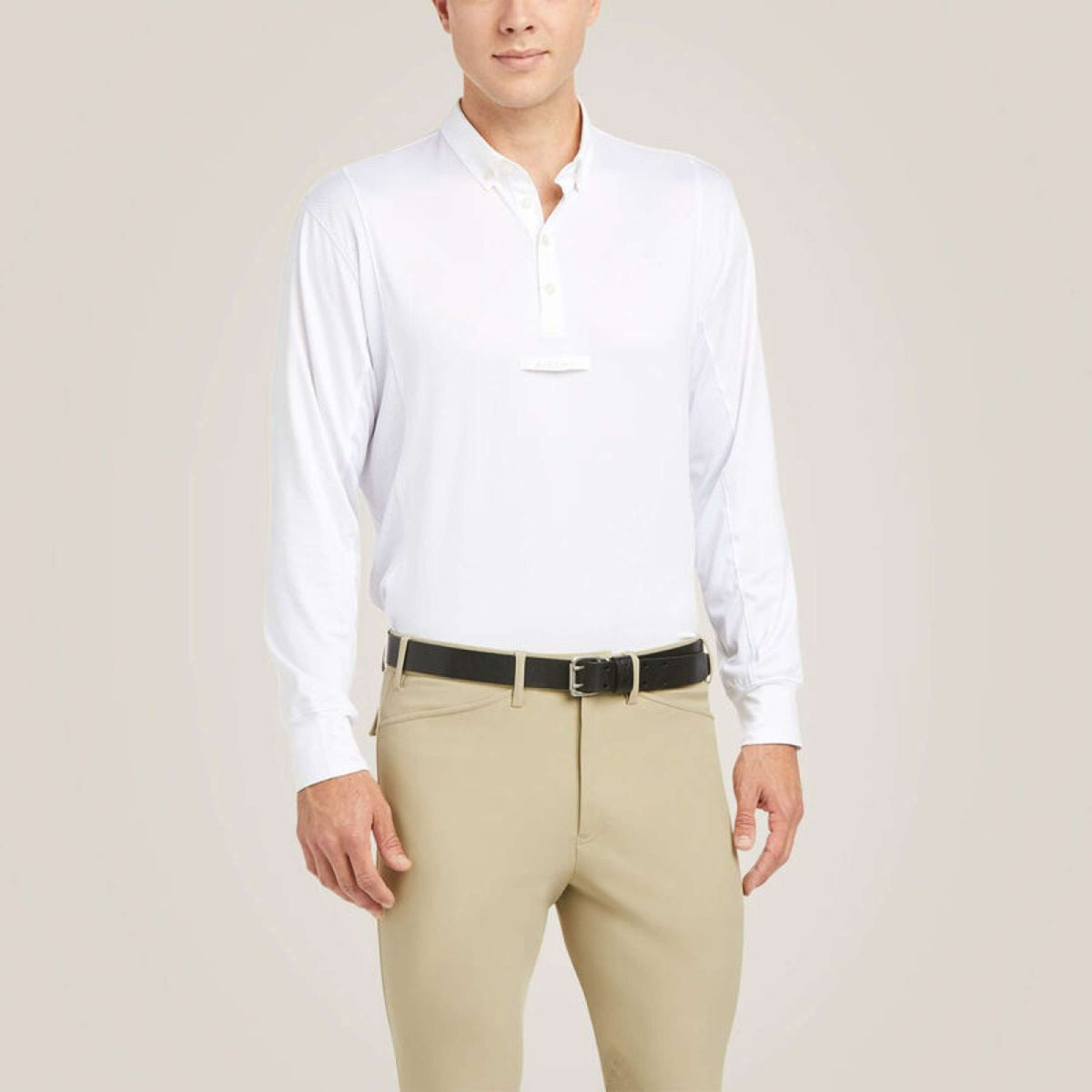 Ariat Wedstrijdshirt Tek Long Sleeve Heren Wit