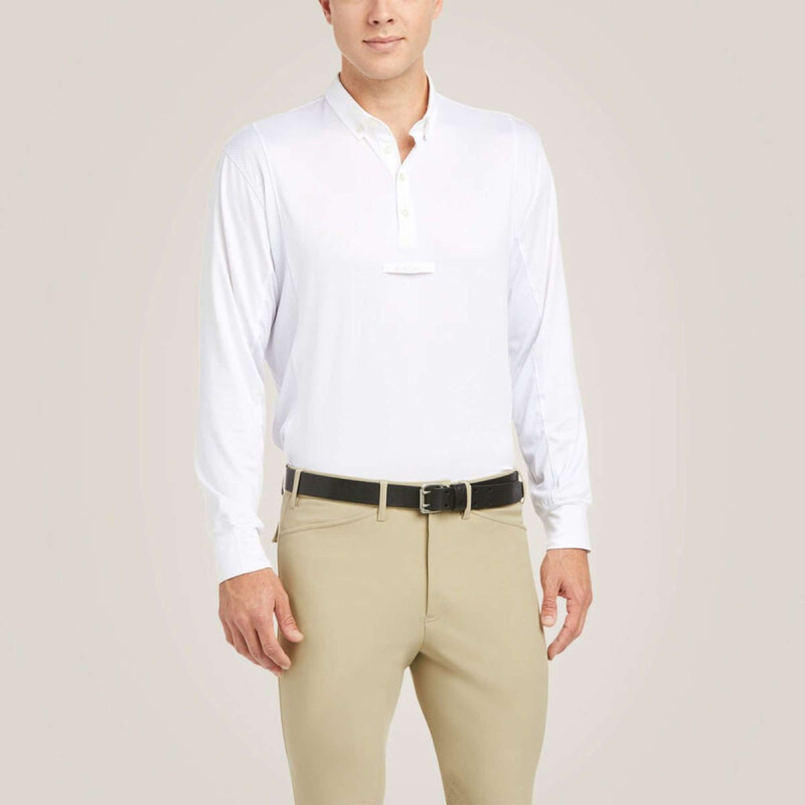 Ariat Wedstrijdshirt Tek Long Sleeve Heren Wit