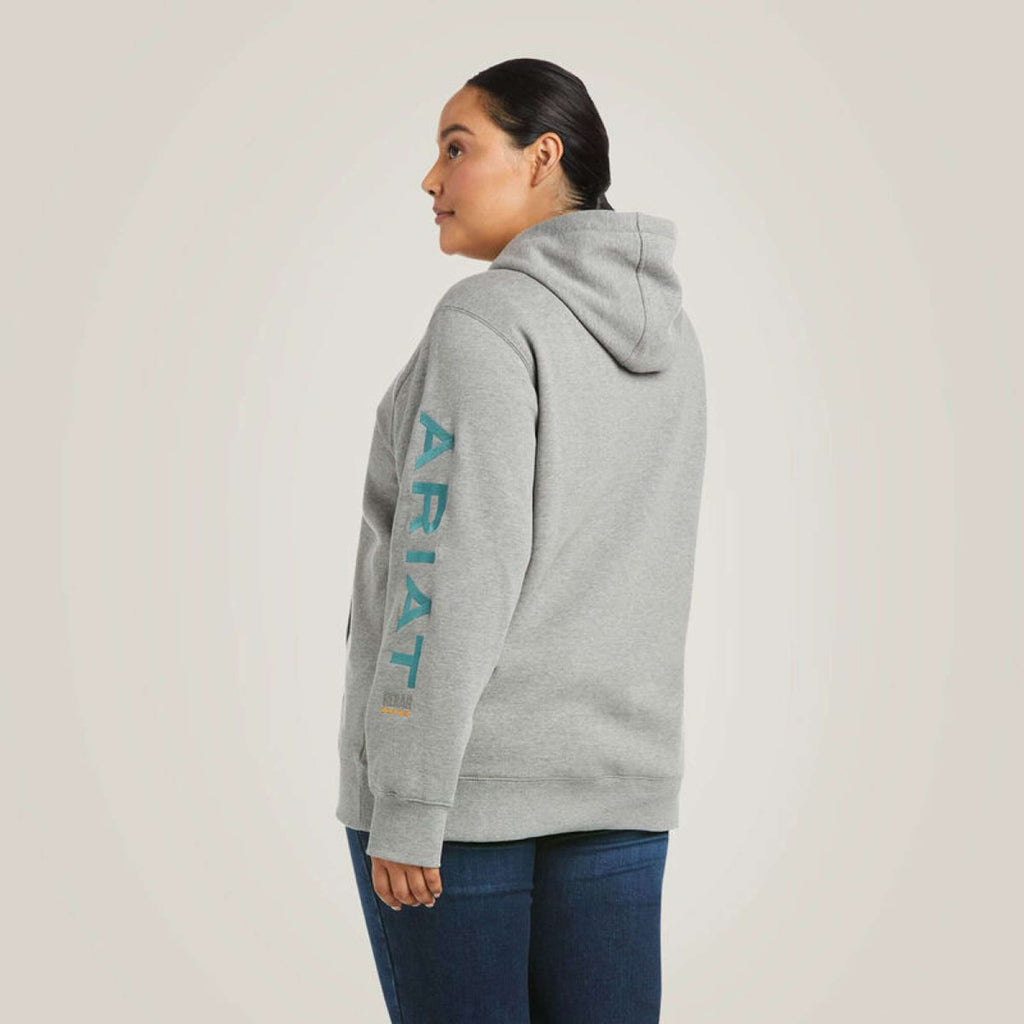 Ariat Hoodie Rebar Graphic Dames Heather Grey