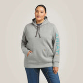 Ariat Hoodie Rebar Graphic Dames Heather Grey