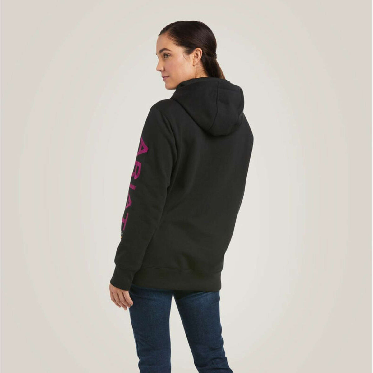 Ariat Hoodie Rebar Graphic Dames Zwart/Paars