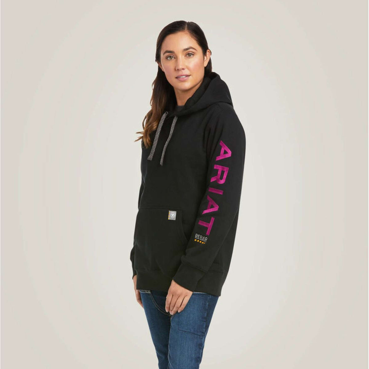 Ariat Hoodie Rebar Graphic Dames Zwart/Paars